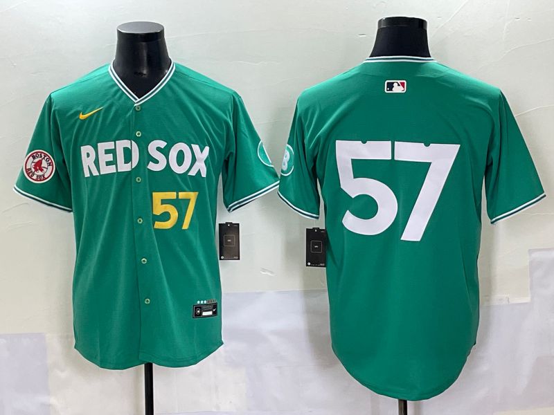 Men 2025 Boston Red Sox #57 No Name Dark Green Joint Name Nike MLB Jersey style 7->boston red sox->MLB Jersey